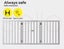 Wooden Pet Gate Dog Fence Retractable Barrier Portable Door 3 Panel White Carousel 3