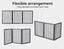 Wooden Pet Gate Dog Fence Retractable Barrier Portable Door 3 Panel White Carousel 4