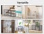 Wooden Pet Gate Dog Fence Retractable Barrier Portable Door 3 Panel White Carousel 7