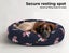Pawz Dog Calming Bed Washable Portable Round Kennel Navy S M L XL 2XL 3XL Carousel 5