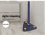 Cleanflo Cleaning Mop Dry Wet Triangle 360° Rotatable Adjustable Head +5 Pads Carousel 6