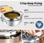 Toque 20cm Japanese Deep Frying Pot Stainless Steel Tempura Fryer Fry Pan Silver Carousel 3