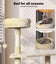 Pawz Cat Tree Toy Scratching Post Scratcher Tower Condo Wooden House Cream 130cm Carousel 3