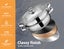 Toque Stainless-Steel Steamer Meat Vegetable Cookware Hot Pot Kitchen 4 Tier Carousel 4