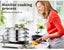 Toque Stainless-Steel Steamer Meat Vegetable Cookware Hot Pot Kitchen 4 Tier Carousel 8