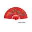 Folding Bamboo Fan Hand Silk Cloth DIY Chinese Wooden Antiquity Fans DIY CHK12N Carousel 8