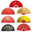Folding Bamboo Fan Hand Silk Cloth DIY Chinese Wooden Antiquity Fans DIY CHK12N Carousel 11