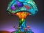 Colorful Mushroom Shape Table Lamp Bohemian Resin Night Light Home Decor Carousel 2