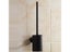 304 Stainless Steel Bathroom Black Toilet Brush Holder 2 Brush Heads Wall Carousel 3