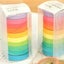 10PCS/box Washi Tape Rainbow Solid candy Color Japanese Masking tape Stic CHK12N Carousel 5