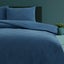 Ardor Maxwell Navy Embossed Vintage Washed Quilt Cover Set Carousel 1
