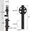 Barn Door Hardware Large Wheel 1.5 M Sliding Track Black Antique Carousel 3