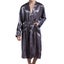 Men Classic Robes Twill Home Clothes Long Robes Pocket Imitation Silk Bat CHK12N Carousel 1
