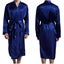 Men Classic Robes Twill Home Clothes Long Robes Pocket Imitation Silk Bat CHK12N Carousel 6