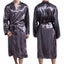 Men Classic Robes Twill Home Clothes Long Robes Pocket Imitation Silk Bat CHK12N Carousel 7