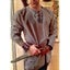 Vintage Style Men's Ancient Viking Linen Shirt Medieval Cosplay Costume M CHK12N Carousel 5