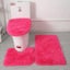 3pcs/set Solid Color Bathroom Mat Set Fluffy Hairs Bath Carpets Modern To CHK12N Carousel 1
