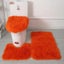 3pcs/set Solid Color Bathroom Mat Set Fluffy Hairs Bath Carpets Modern To CHK12N Carousel 5