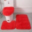 3pcs/set Solid Color Bathroom Mat Set Fluffy Hairs Bath Carpets Modern To CHK12N Carousel 7