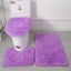 3pcs/set Solid Color Bathroom Mat Set Fluffy Hairs Bath Carpets Modern To CHK12N Carousel 9