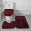 3pcs/set Solid Color Bathroom Mat Set Fluffy Hairs Bath Carpets Modern To CHK12N Carousel 14