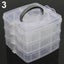 3 Layers 18 Compartments Clear Storage Box Container Jewelry Bead Organiz CHK12N Carousel 4