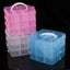 3 Layers 18 Compartments Clear Storage Box Container Jewelry Bead Organiz CHK12N Carousel 6
