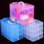 3 Layers 18 Compartments Clear Storage Box Container Jewelry Bead Organiz CHK12N Carousel 7