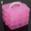 3 Layers 18 Compartments Clear Storage Box Container Jewelry Bead Organiz CHK12N Carousel 8