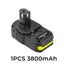 4.8Ah Replacement For Ryobi 18V Lithium Battery, Compatible with Ryobi 18 CHK12N Carousel 8