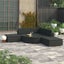 6 Piece Garden Lounge Set with Cushions Poly Rattan Black Alipx Carousel 1