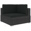 6 Piece Garden Lounge Set with Cushions Poly Rattan Black Alipx Carousel 4