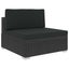 6 Piece Garden Lounge Set with Cushions Poly Rattan Black Alipx Carousel 6