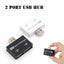 Portable Mini 2 Port USB Hub Charger Interface Splitter Hub Adapter Dual CHK12N Carousel 2