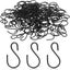 S Shaped Hooks Small Metal for Hanging Plants Mini Ornament Hooks Black Hangers Carousel 2