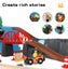 Bopeep Toy Train Set Track DIY Wooden Thomas Miniature Magnetic Trains Xmas Gift Carousel 5