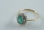 Elegant natural emerald & diamond halo ring in 9ct Carousel 5