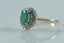 Elegant natural emerald & diamond halo ring in 9ct Carousel 7
