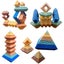 30 Pieces Soft Silicone Pyramid Stacking Building Blocks Toys for 3+Years Carousel 3