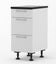 Melamine White - 3-Drawers 400mm wide Base Cabinet with DTC Runners Carousel 1