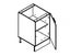 500mm wide Base cabinet - Melamine White Carousel 3