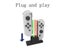 For Nintend Joy-con Controller Dual Charger Joystick Charger Stand Holder LED Carousel 7