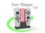For Nintend Joy-con Controller Dual Charger Joystick Charger Stand Holder LED Carousel 8