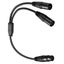 Bochara 50cm 3pin XLR Female to Dual XLR Male Y Splitter Cable Foil+Braid CHK12N Carousel 2