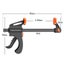 2PCS Woodworking Work Bar Clamp Clip Kit 4 Inch Quick Ratchet Release Carousel 5