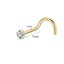 ZS 18/20G 925 Sliver Nostril Piercings Gold Plated Nose Studs Shiny Zirco CHK12N Carousel 4