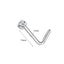 ZS 18/20G 925 Sliver Nostril Piercings Gold Plated Nose Studs Shiny Zirco CHK12N Carousel 7