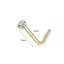 ZS 18/20G 925 Sliver Nostril Piercings Gold Plated Nose Studs Shiny Zirco CHK12N Carousel 9