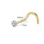 ZS 18/20G 925 Sliver Nostril Piercings Gold Plated Nose Studs Shiny Zirco CHK12N Carousel 10
