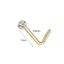 ZS 18/20G 925 Sliver Nostril Piercings Gold Plated Nose Studs Shiny Zirco CHK12N Carousel 17